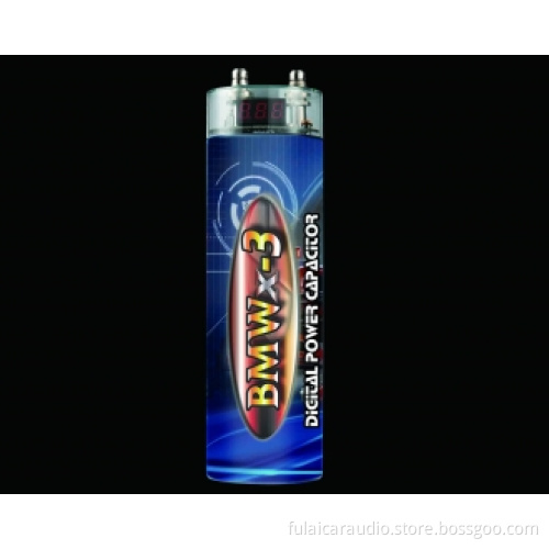 Digital Car Audio power capacitor BMW WX-3 with electric meter